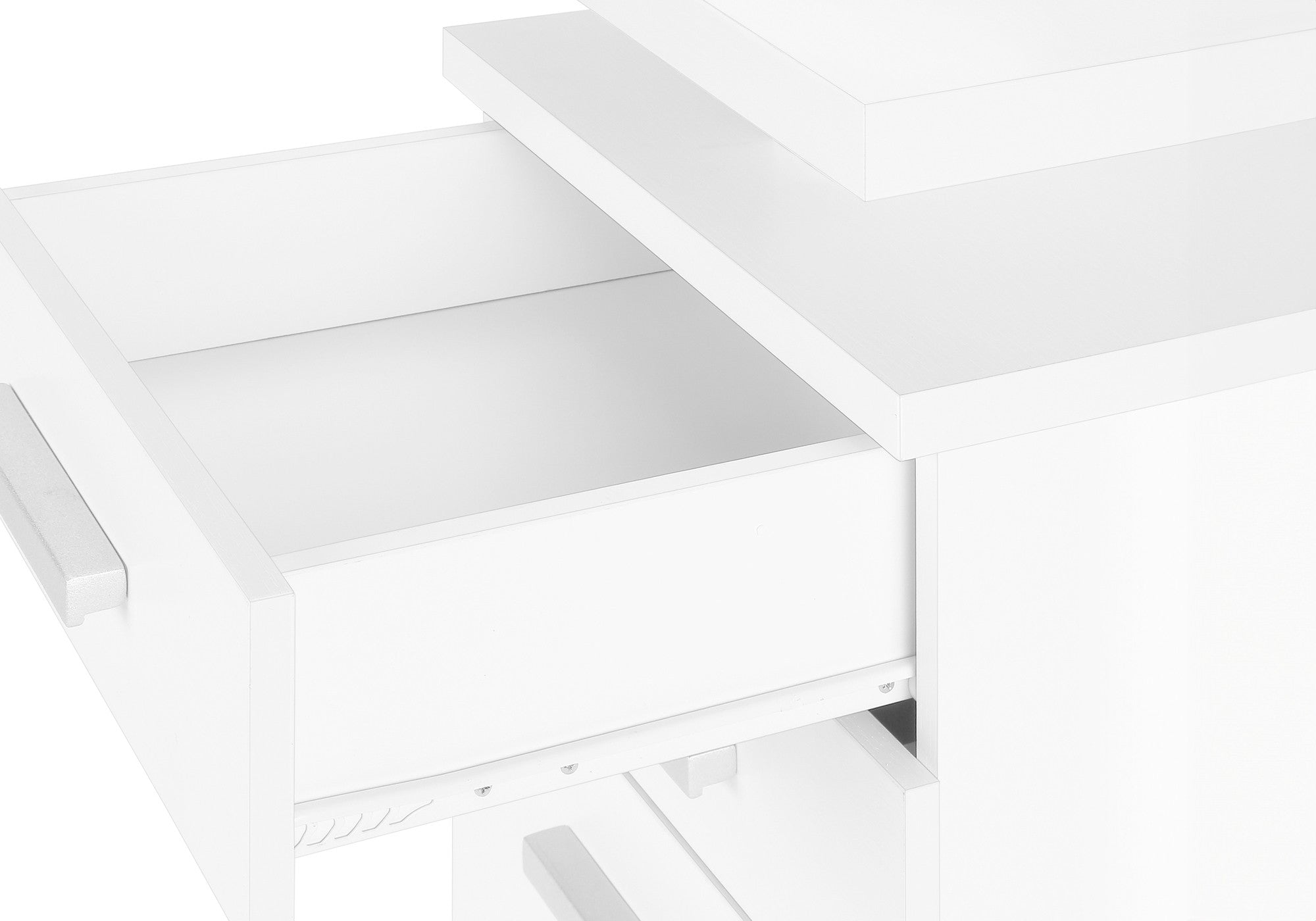 47" White Computer Desk With Three Drawers