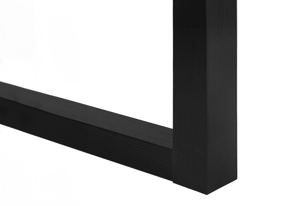 47" Black Computer Desk With Three Drawers