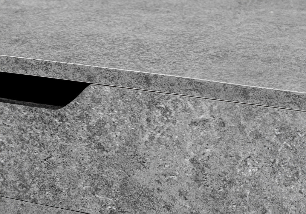 47" Gray and Black Wood and Metal H-Shape Computer Desk With Two Drawers