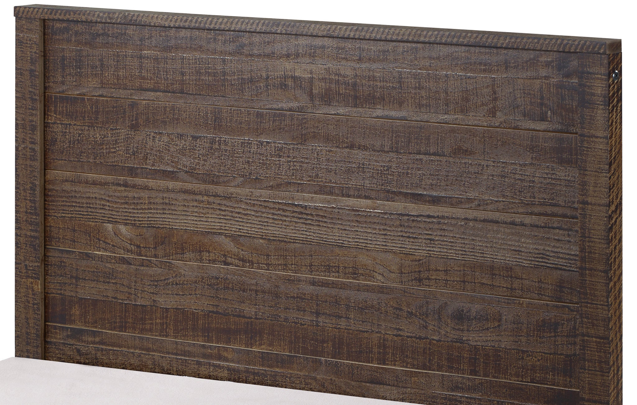 Dark Brown Solid Wood Queen Bed Frame