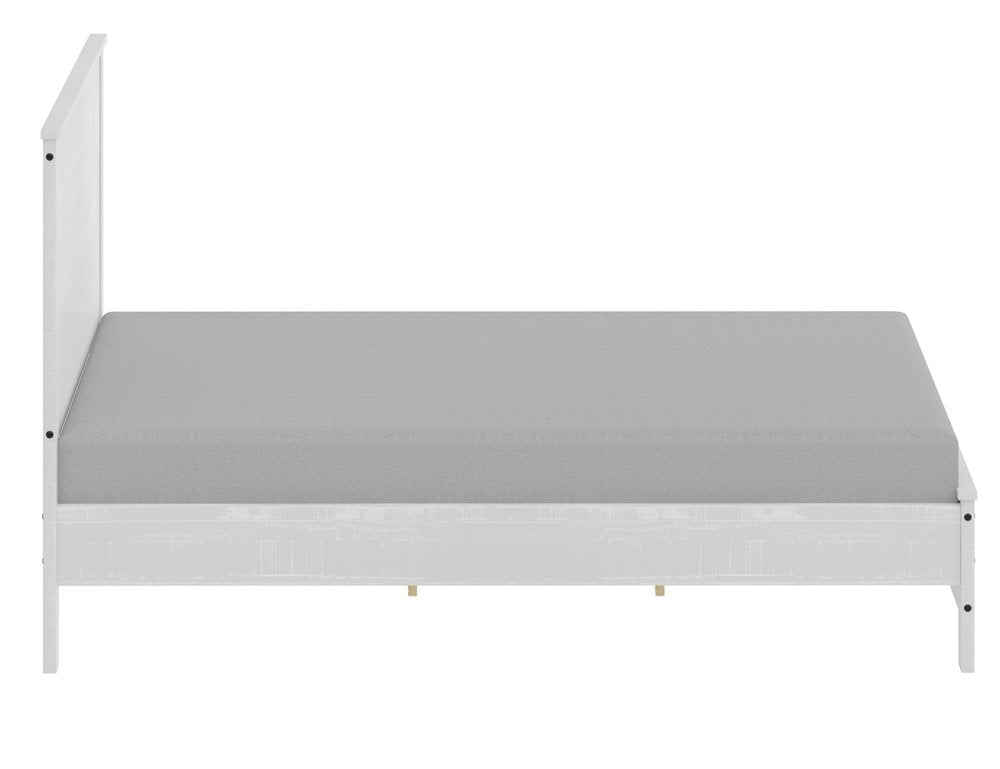 White Shiplap Texture Distressed Solid Wood Twin Bed Frame