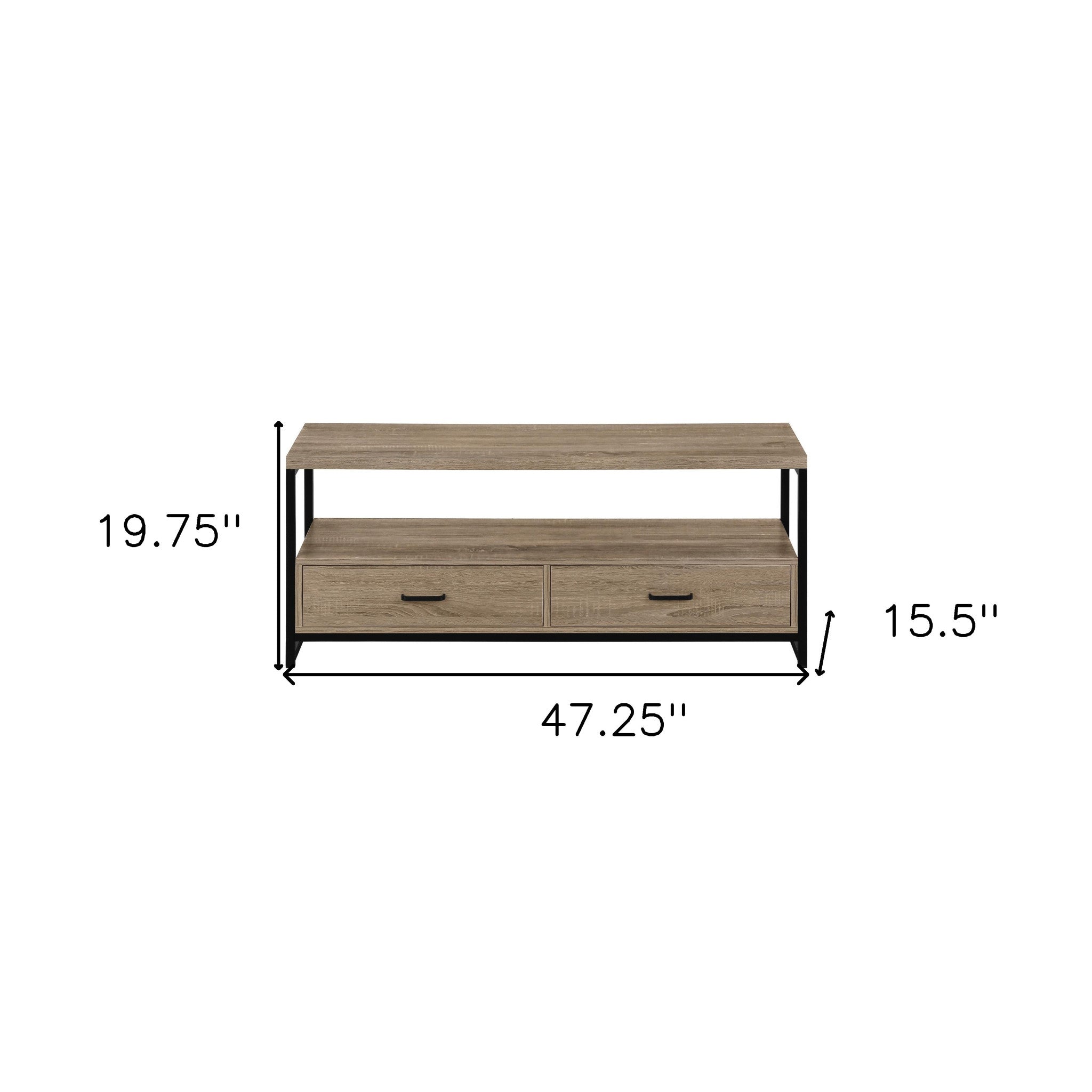 47" Deep Taupe Cabinet Enclosed Storage TV Stand