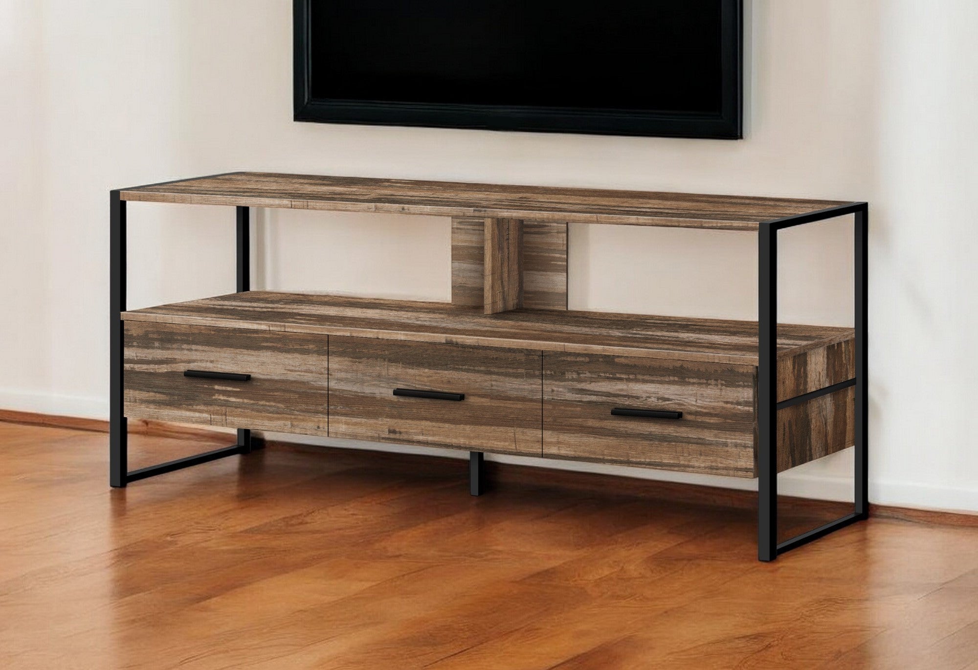 49" Brown Cabinet Enclosed Storage TV Stand