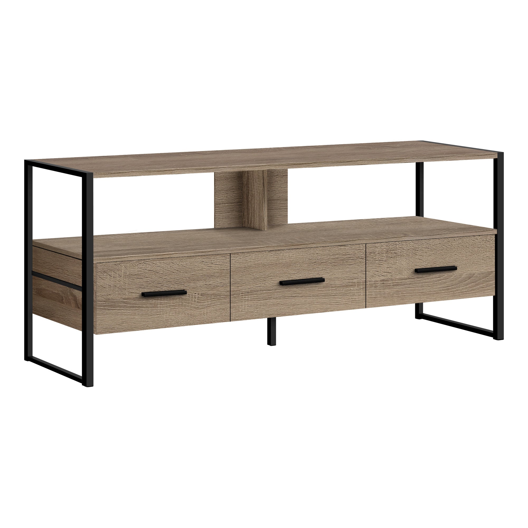 49" Deep Taupe Cabinet Enclosed Storage TV Stand