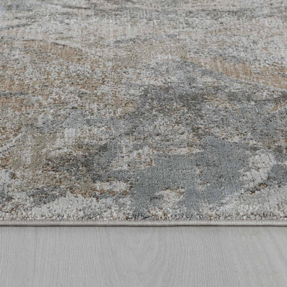 8' X 10' Beige Abstract Power Loom Area Rug
