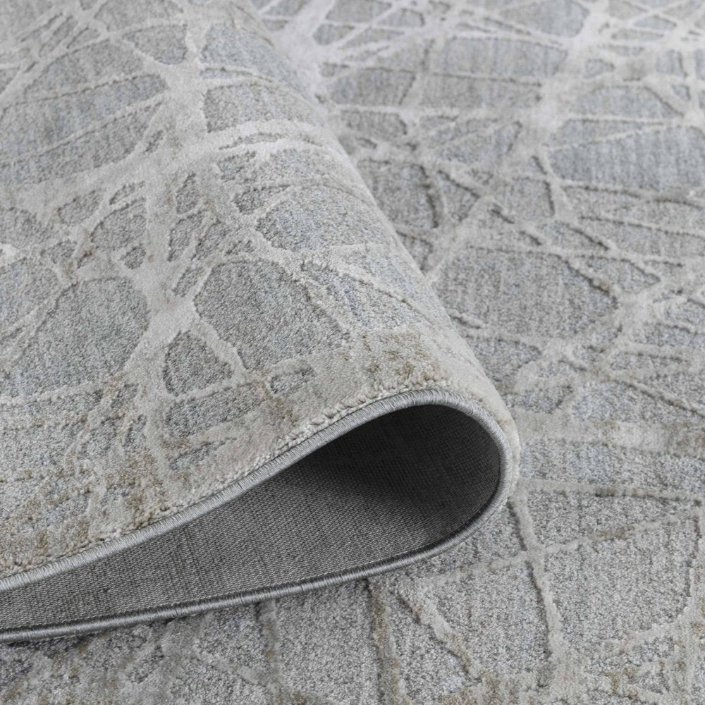 9' X 12' Turquoise Abstract Power Loom Stain Resistant Area Rug