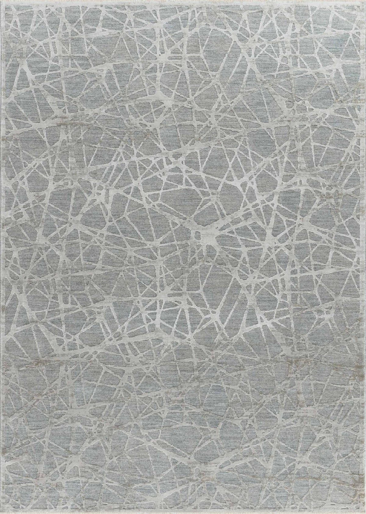 9' X 12' Turquoise Abstract Power Loom Stain Resistant Area Rug