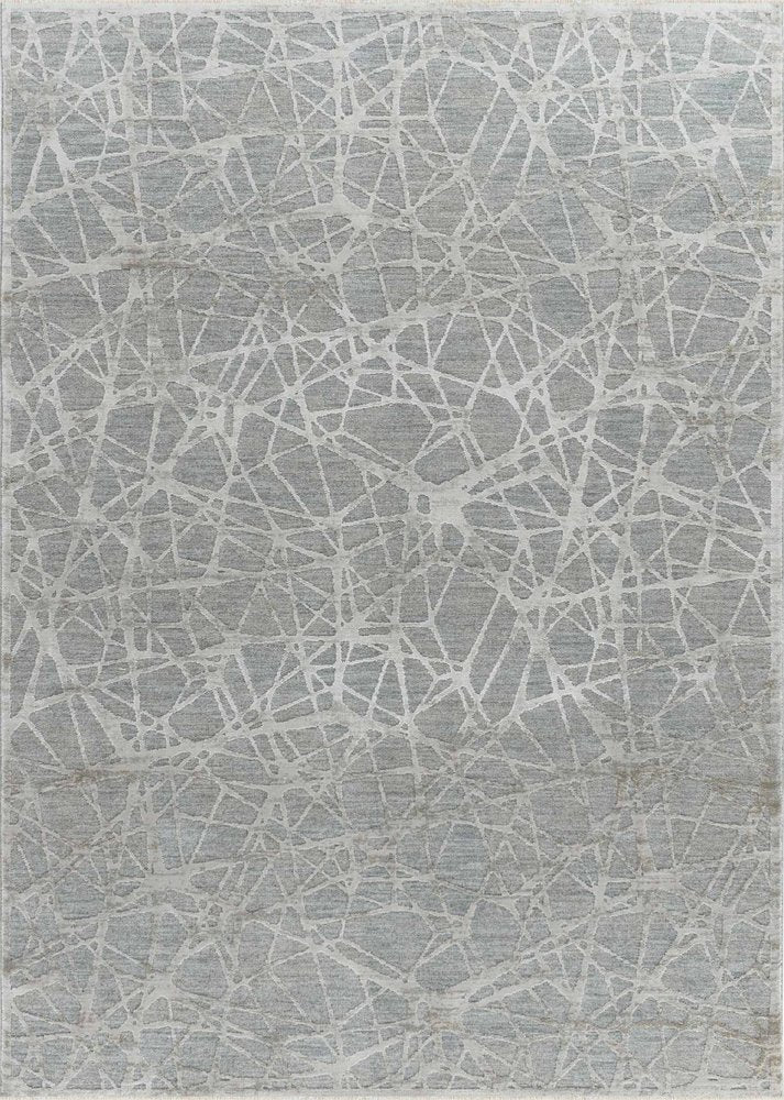 9' X 12' Turquoise Abstract Power Loom Stain Resistant Area Rug