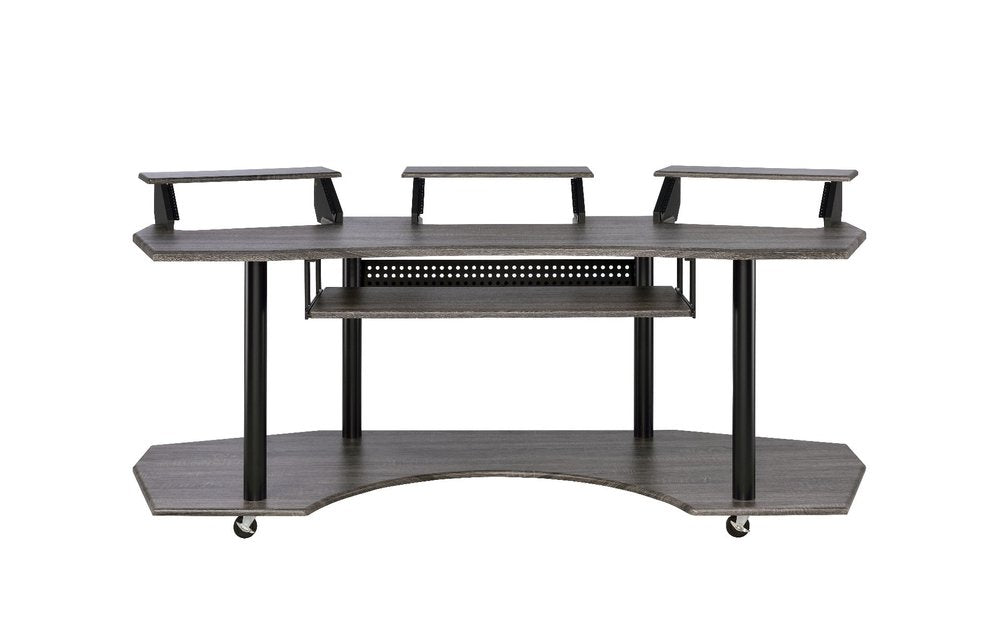 83" Black Music Recording Studio Desk