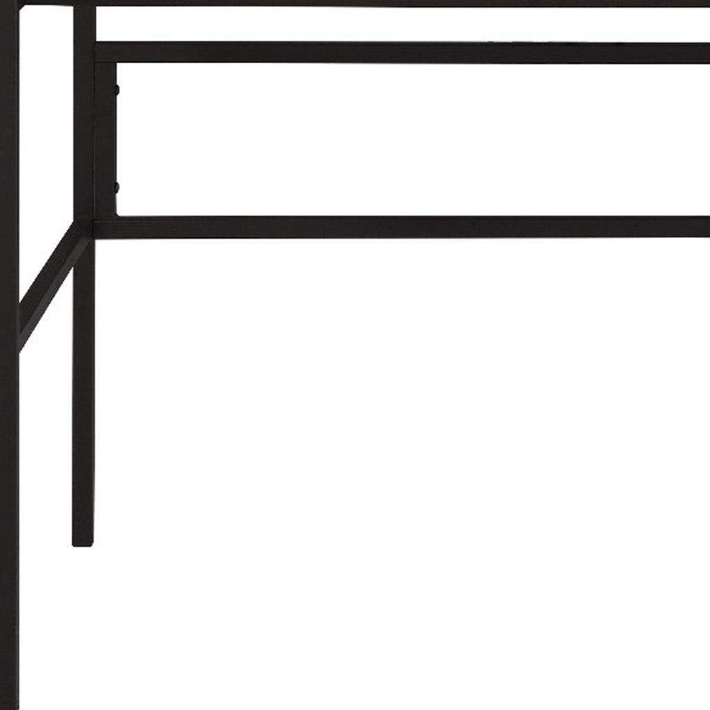 42" White and Black Writing Desk