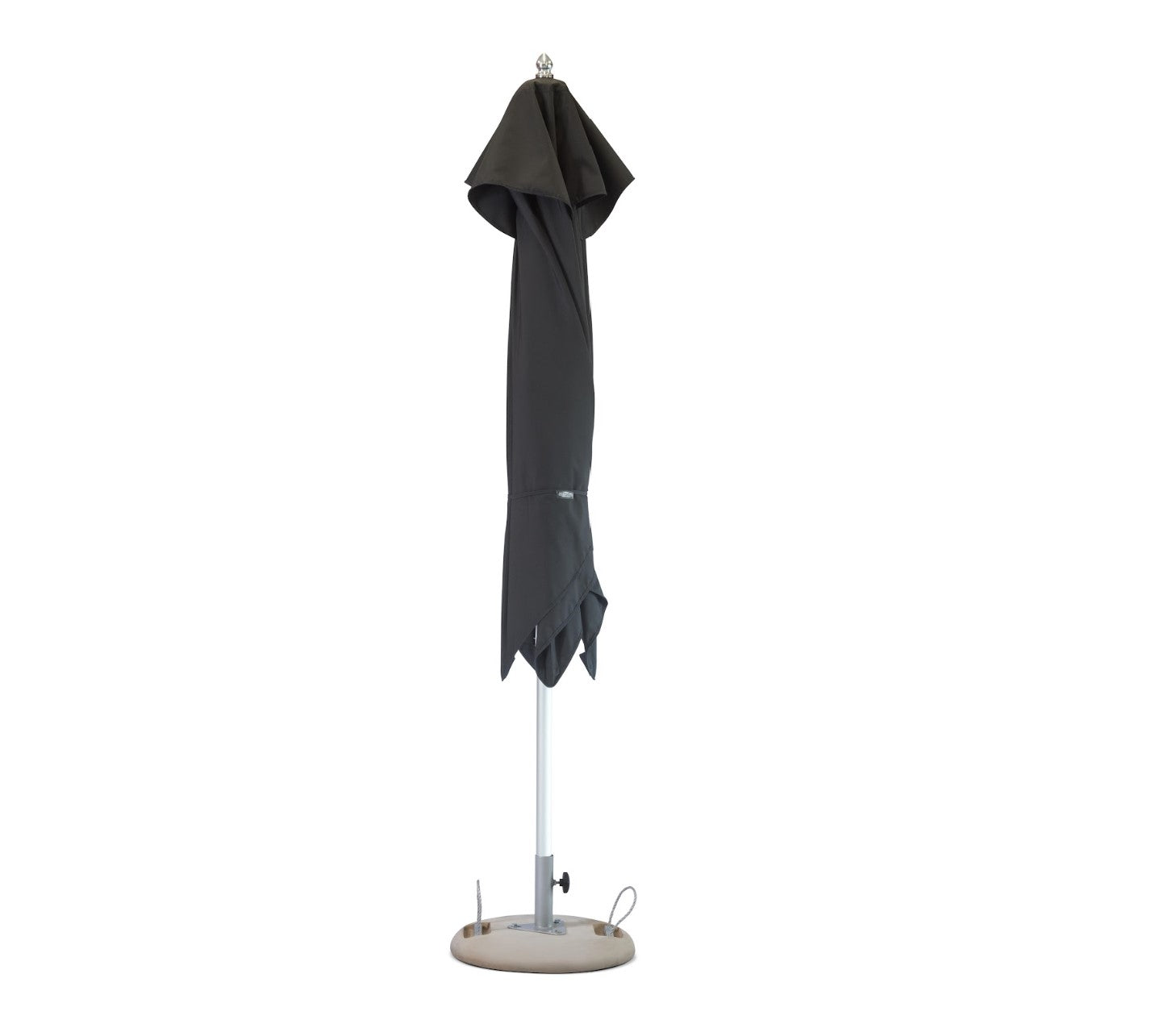 8' Black Polyester Square Market Patio Umbrella