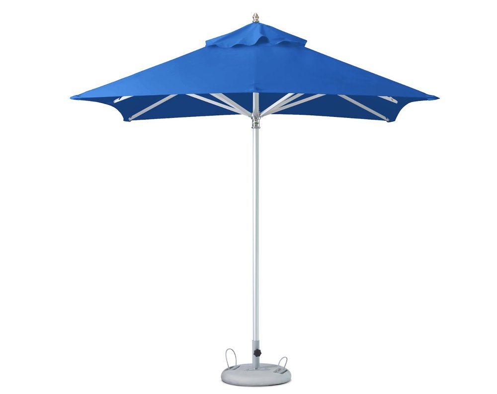 102" Blue Polyester Square Market Patio Umbrella