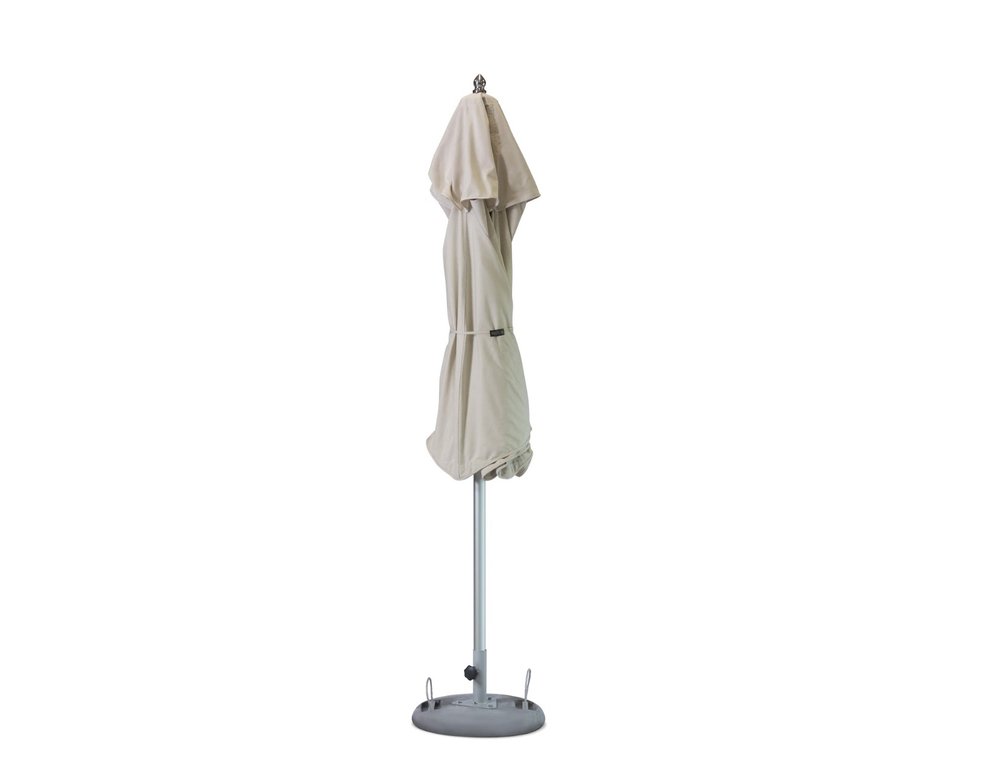 102" Ecru Polyester Round Market Patio Umbrella
