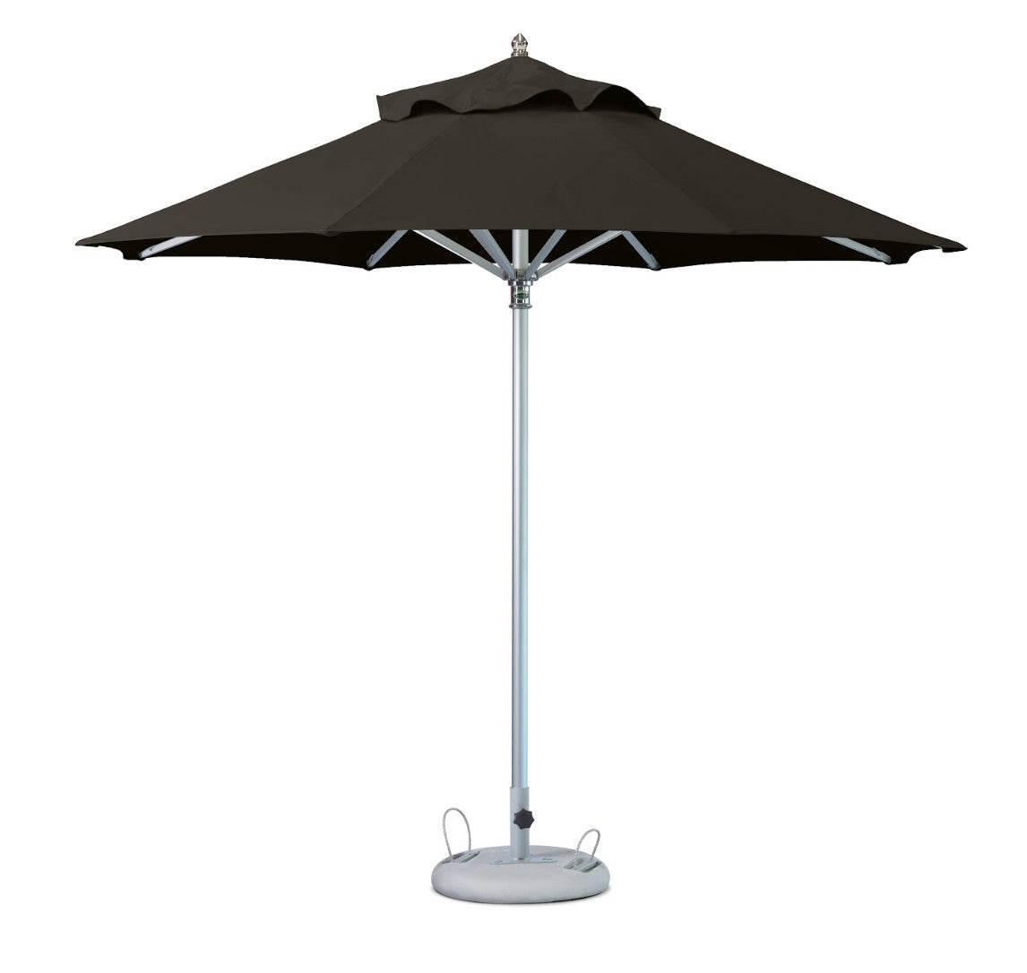 10' Black Polyester Round Market Patio Umbrella