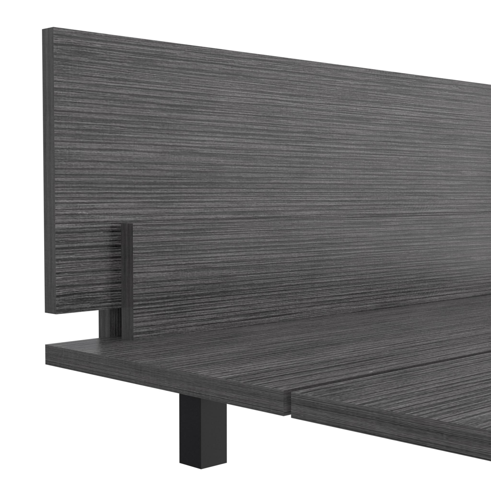 Smoky Black Wood Twin Bed Frame
