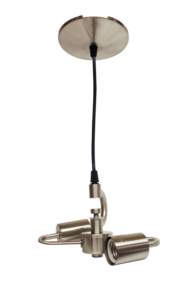 Brass Bulb Two Light Metal Chandelier