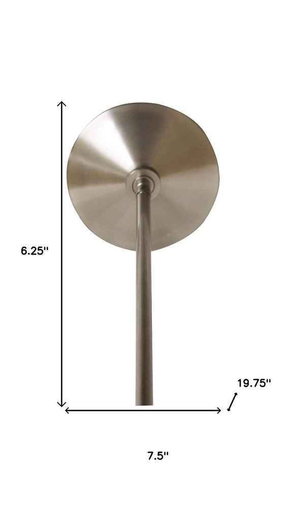 Nickel Bulb Two Light Metal Chandelier