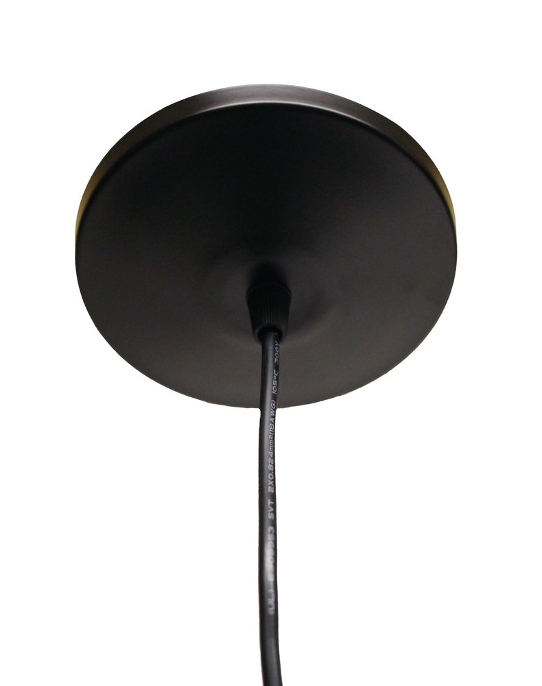 Black Bulb Three Light Metal Chandelier