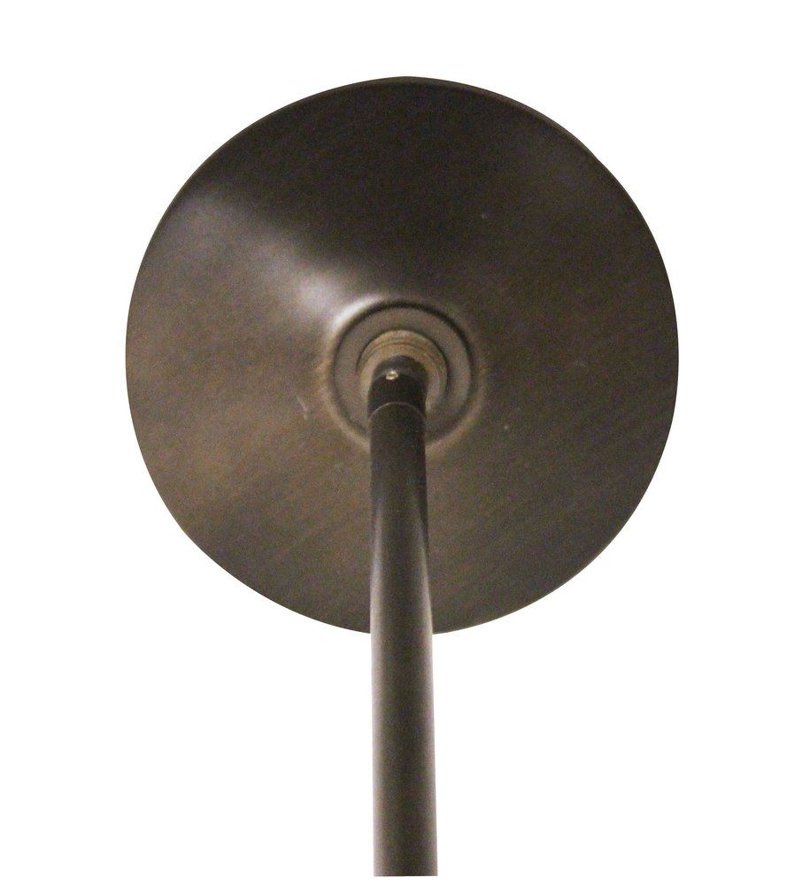 Bronze Bulb Three Light Metal Chandelier