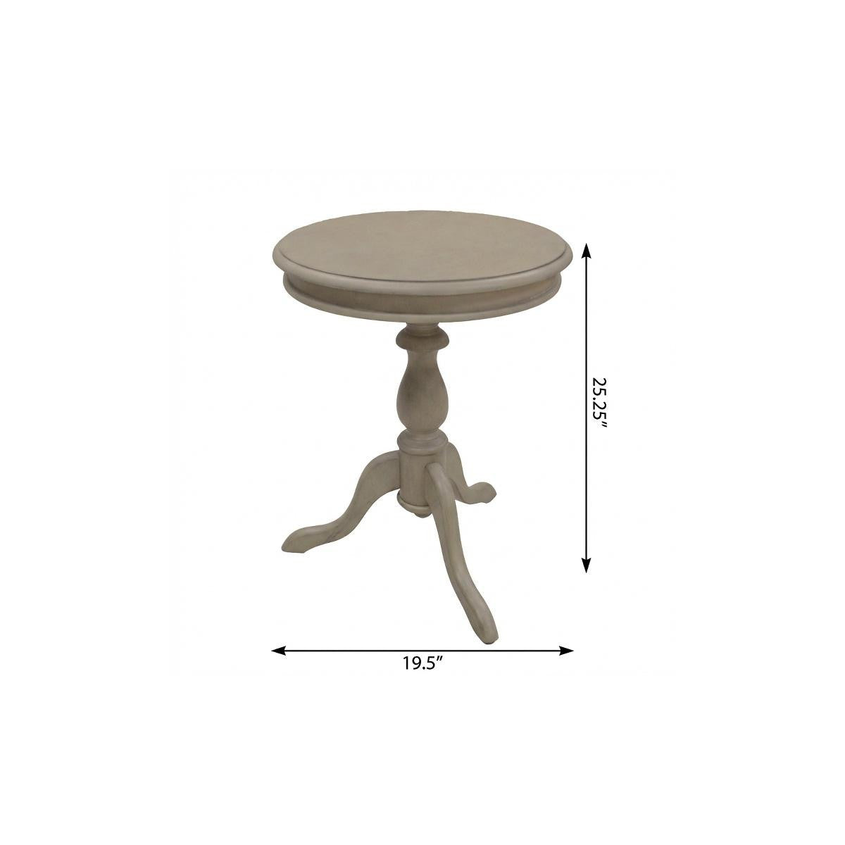25" Taupe Gray Manufactured Wood Round End Table