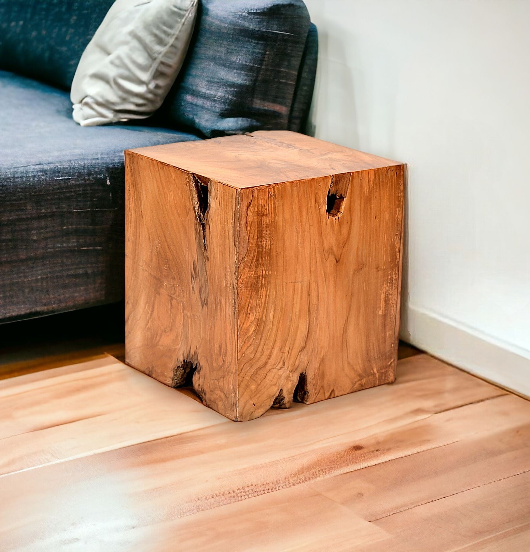 16" Natural Solid Wood End Table