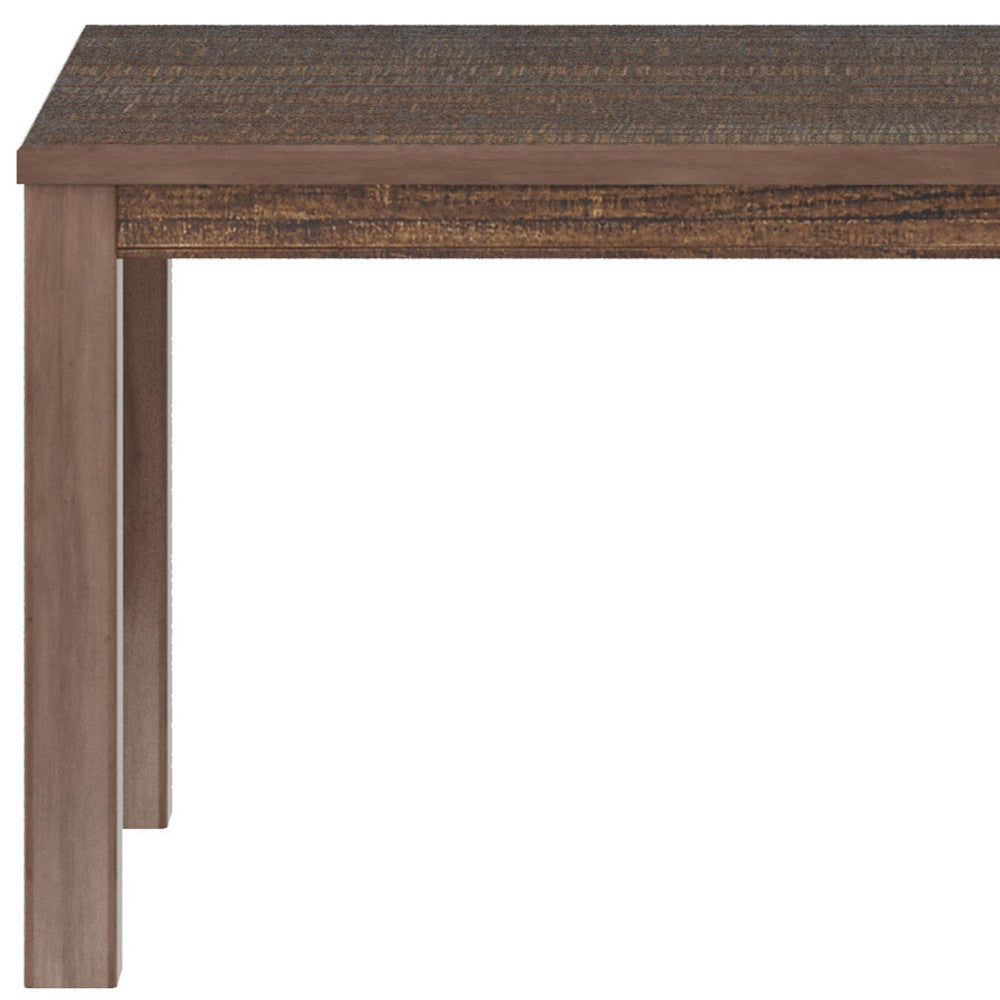 35" Espresso Solid Wood Dining Table