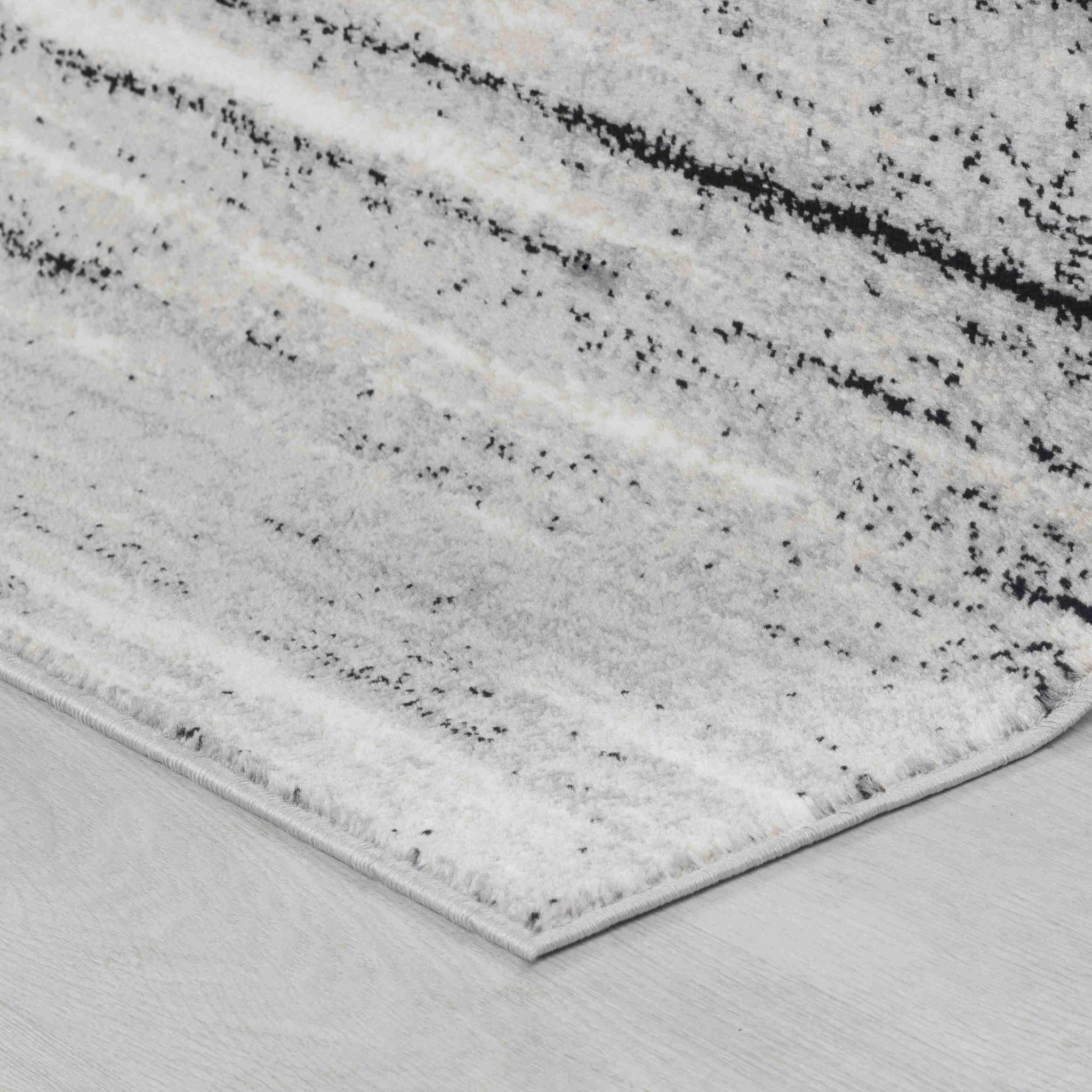 7' X 10' Grey Abstract Area Rug
