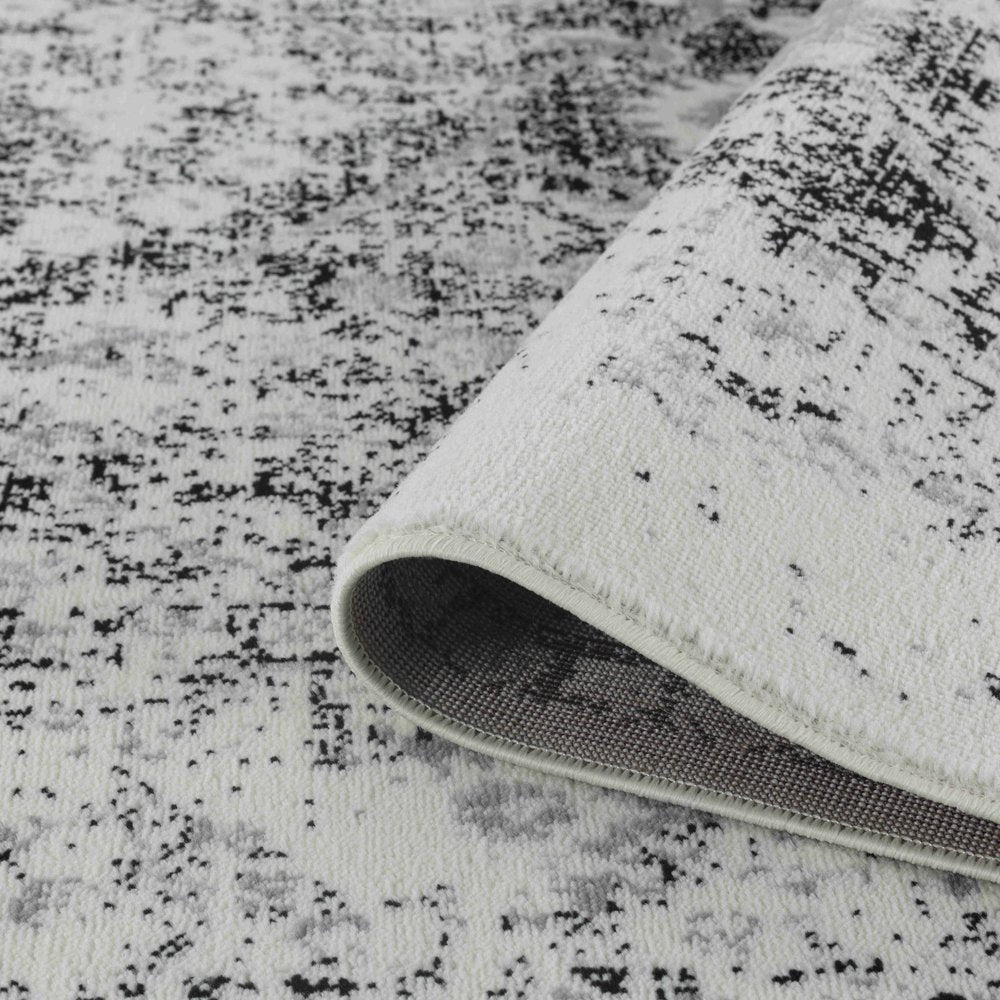 7' X 10' Black Oriental Area Rug