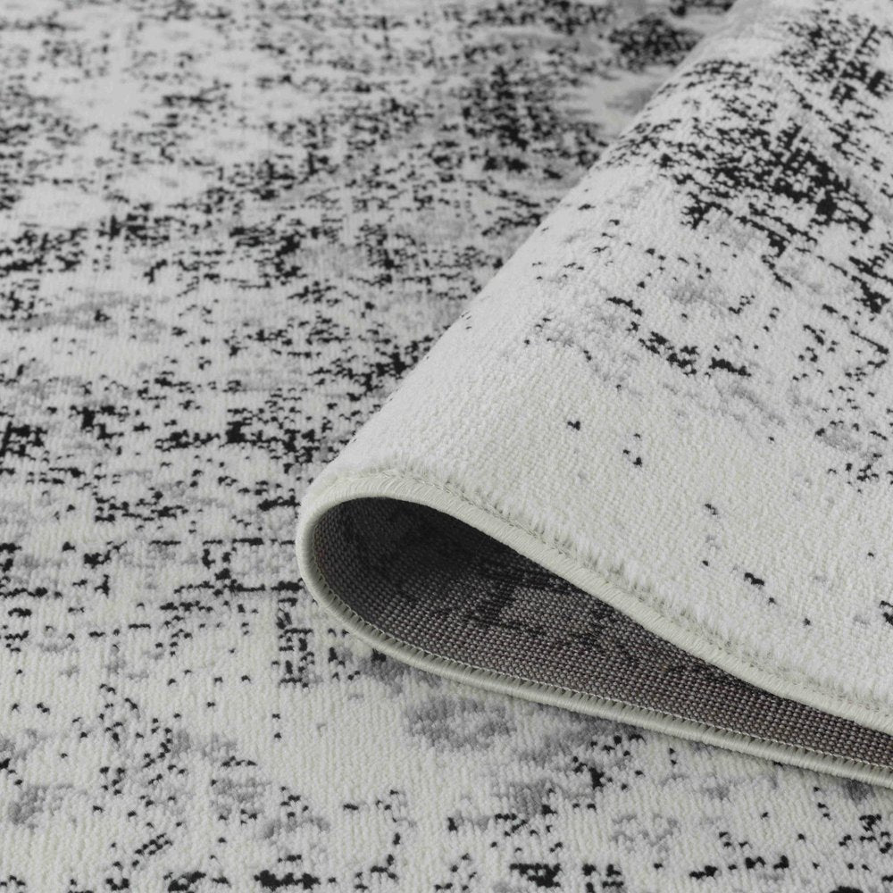 7' X 10' Black Oriental Area Rug