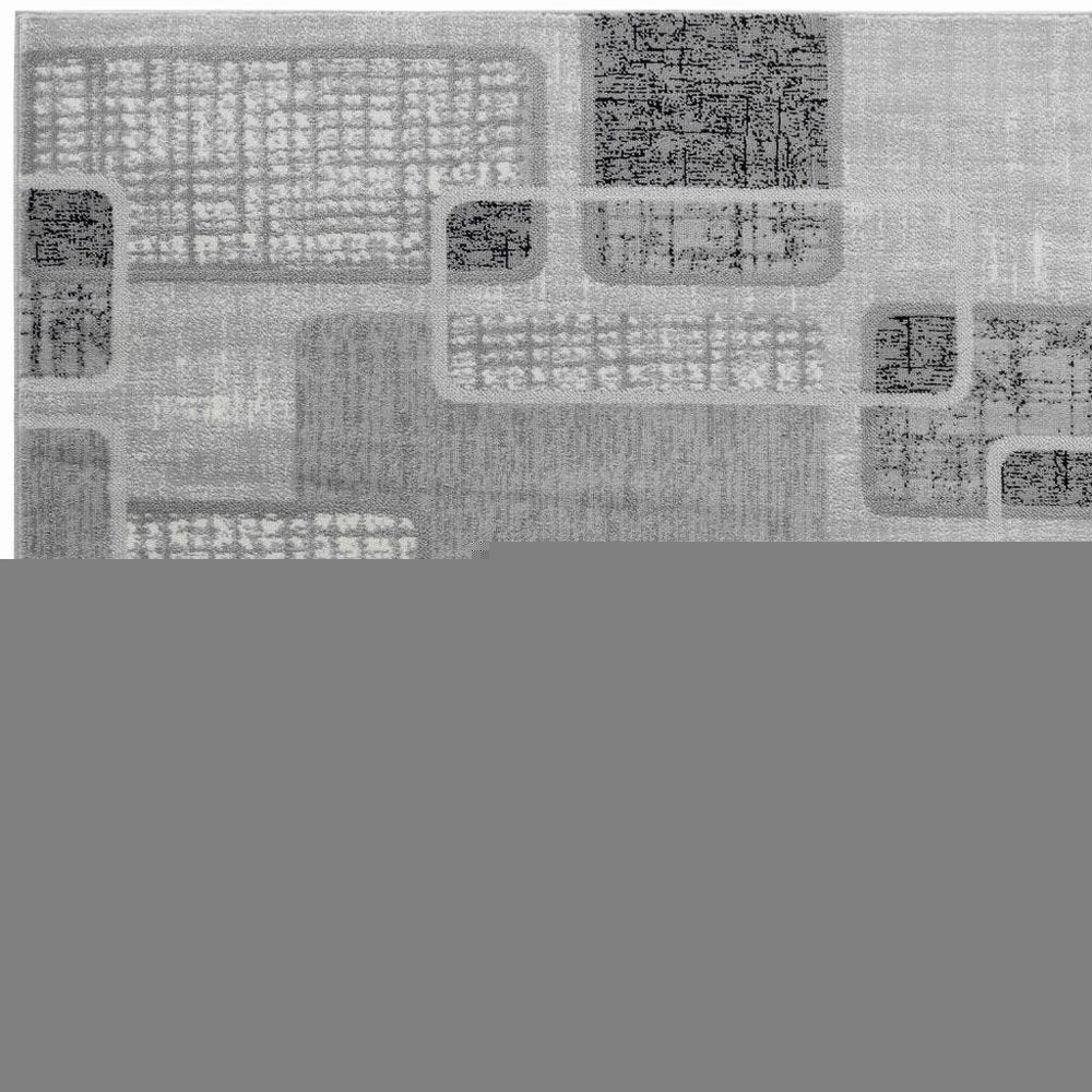 4' X 6' Grey Geometric Area Rug