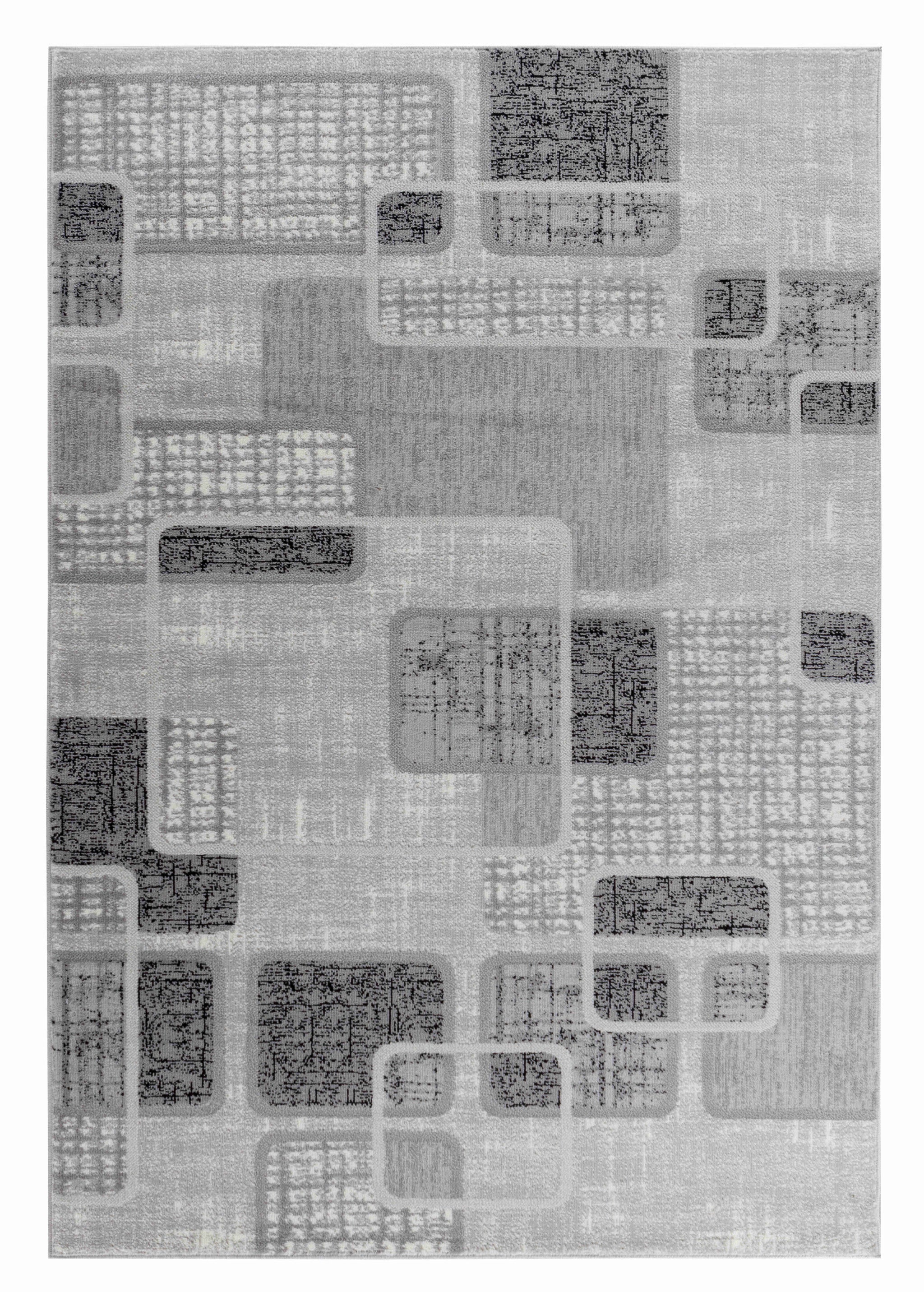 4' X 6' Grey Geometric Area Rug