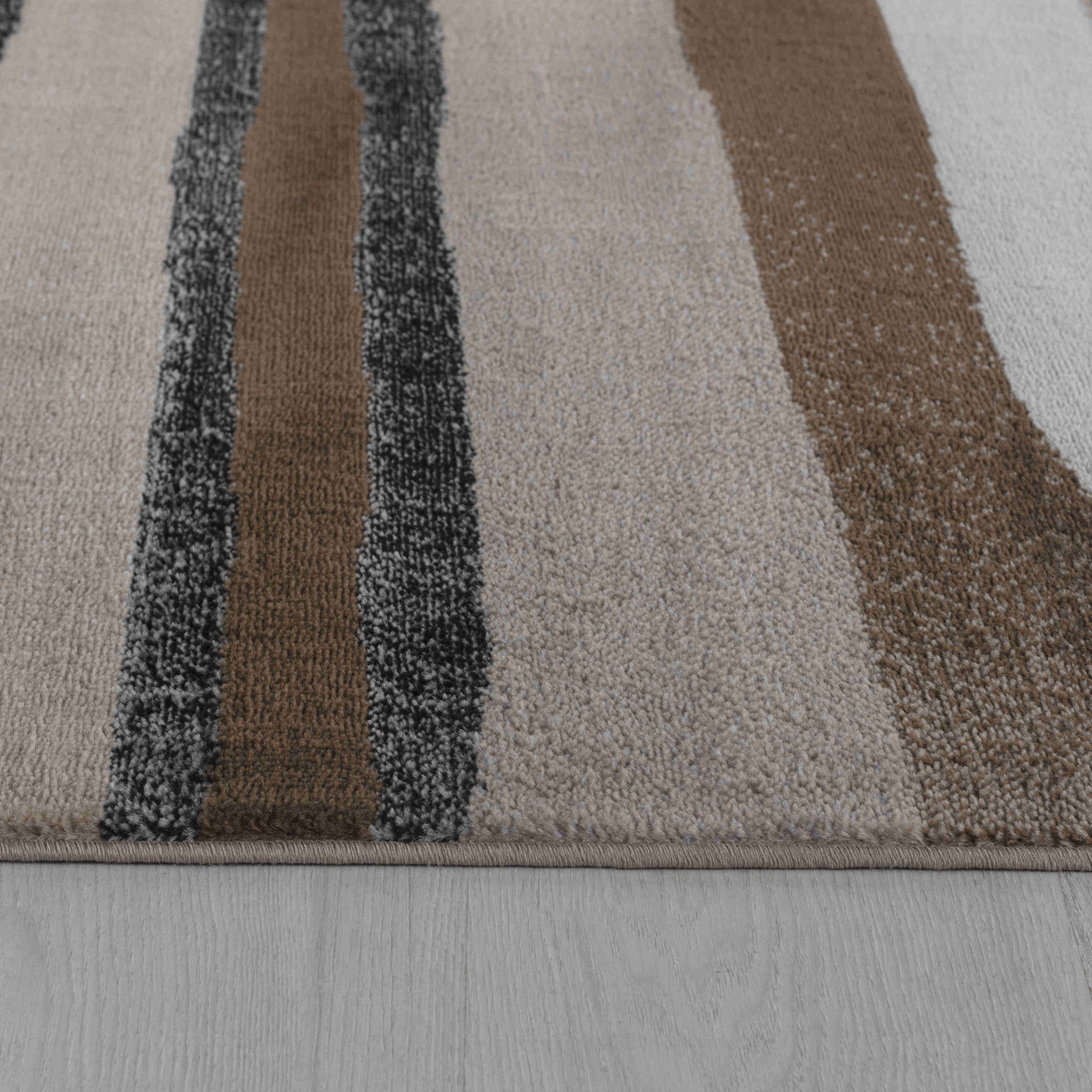 8' X 11' Brown Abstract Area Rug