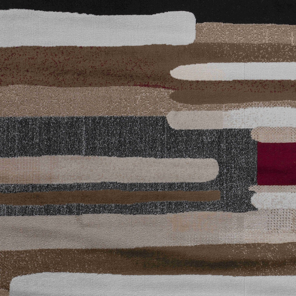 8' X 11' Brown Abstract Area Rug