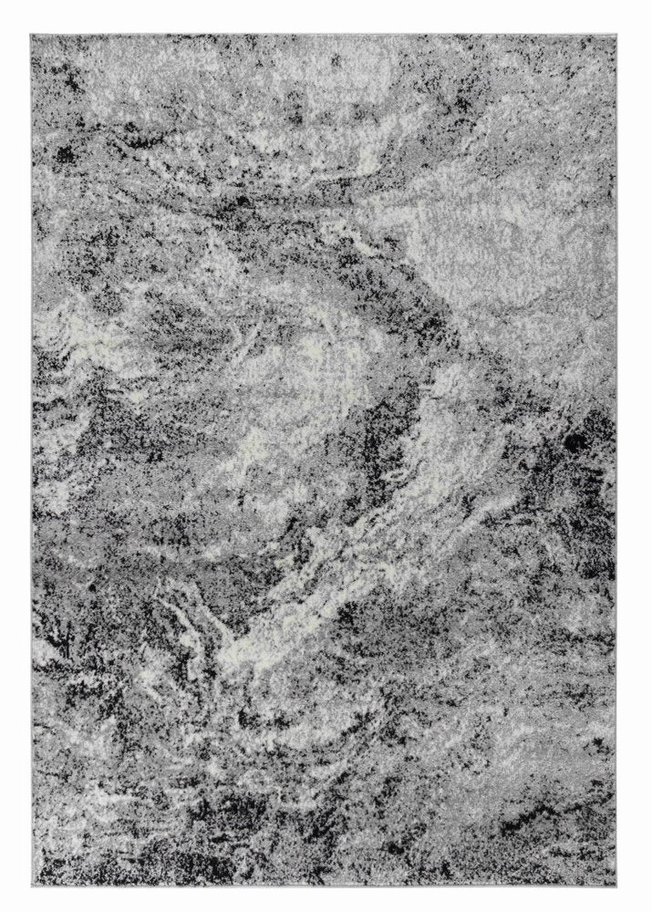 7' X 10' Grey Abstract Area Rug