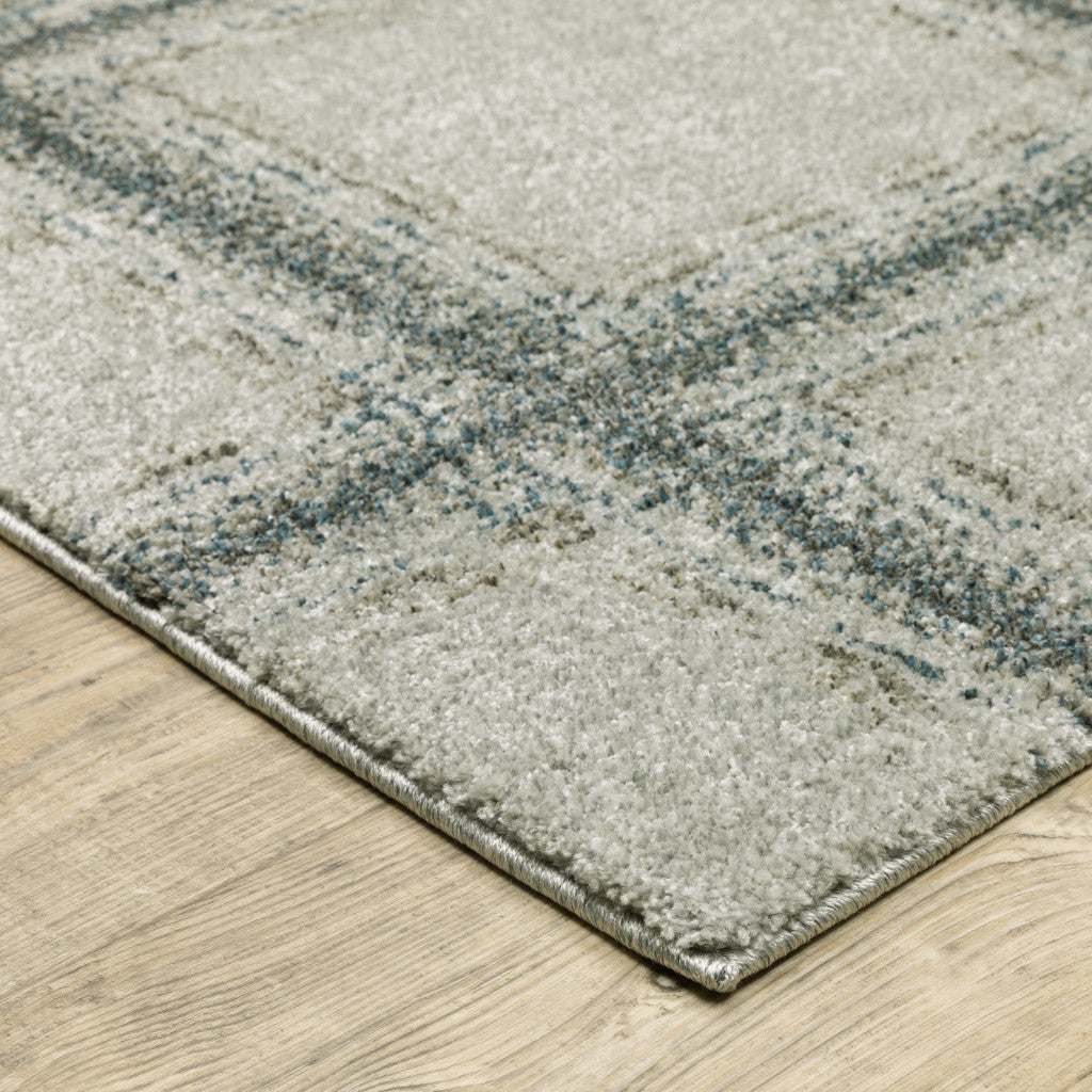 5' X 8' Gray Geometric Power Loom Area Rug