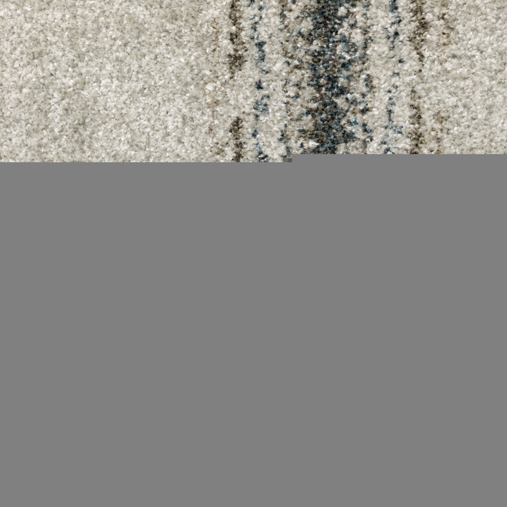 7' X 10' Gray Geometric Power Loom Area Rug