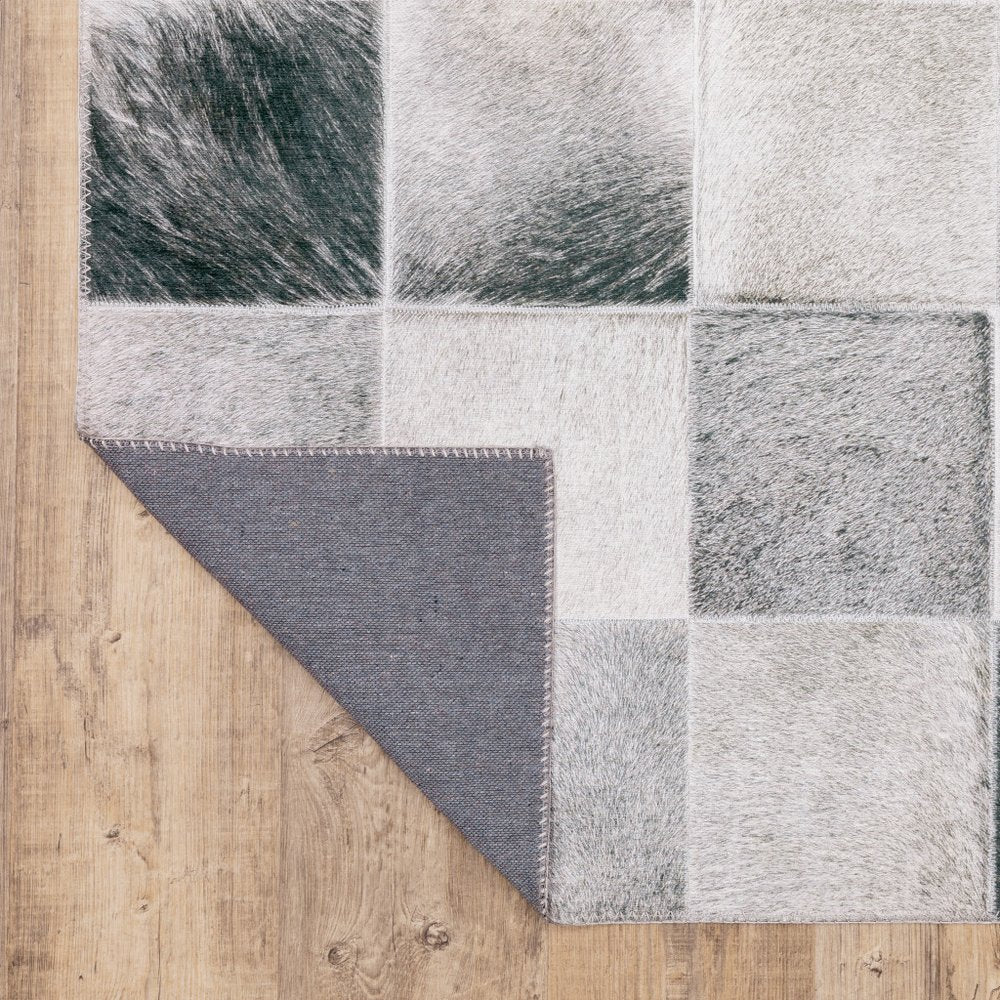 8' X 10' Gray And Charcoal Geometric Area Rug