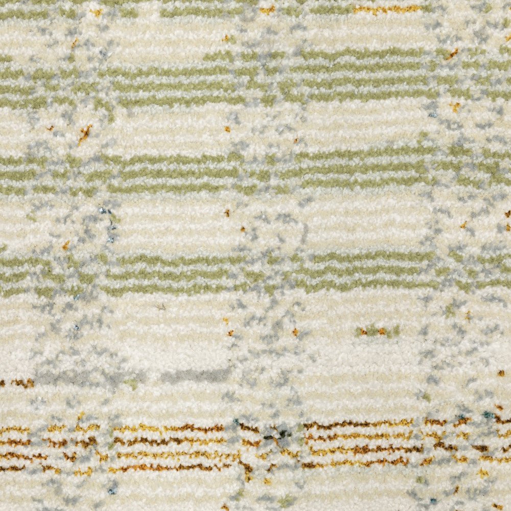10' X 13' Blue And Green Geometric Area Rug