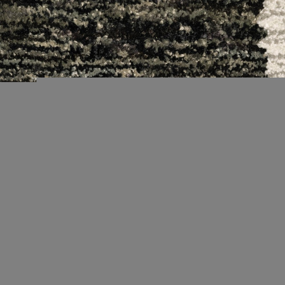 10' X 13' Gray and Ivory Geometric Power Loom Area Rug