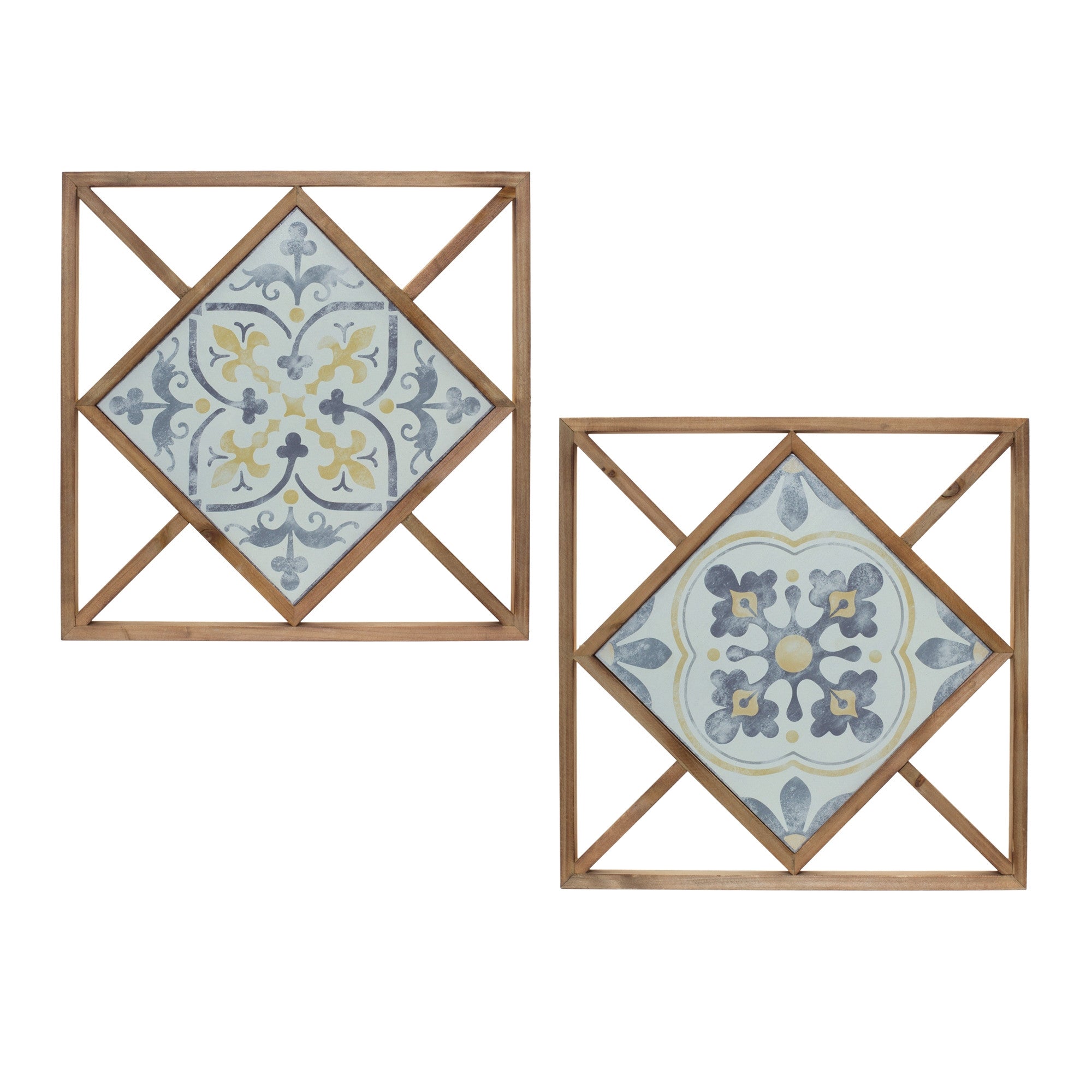 Set Of Two Brown Wall Decor