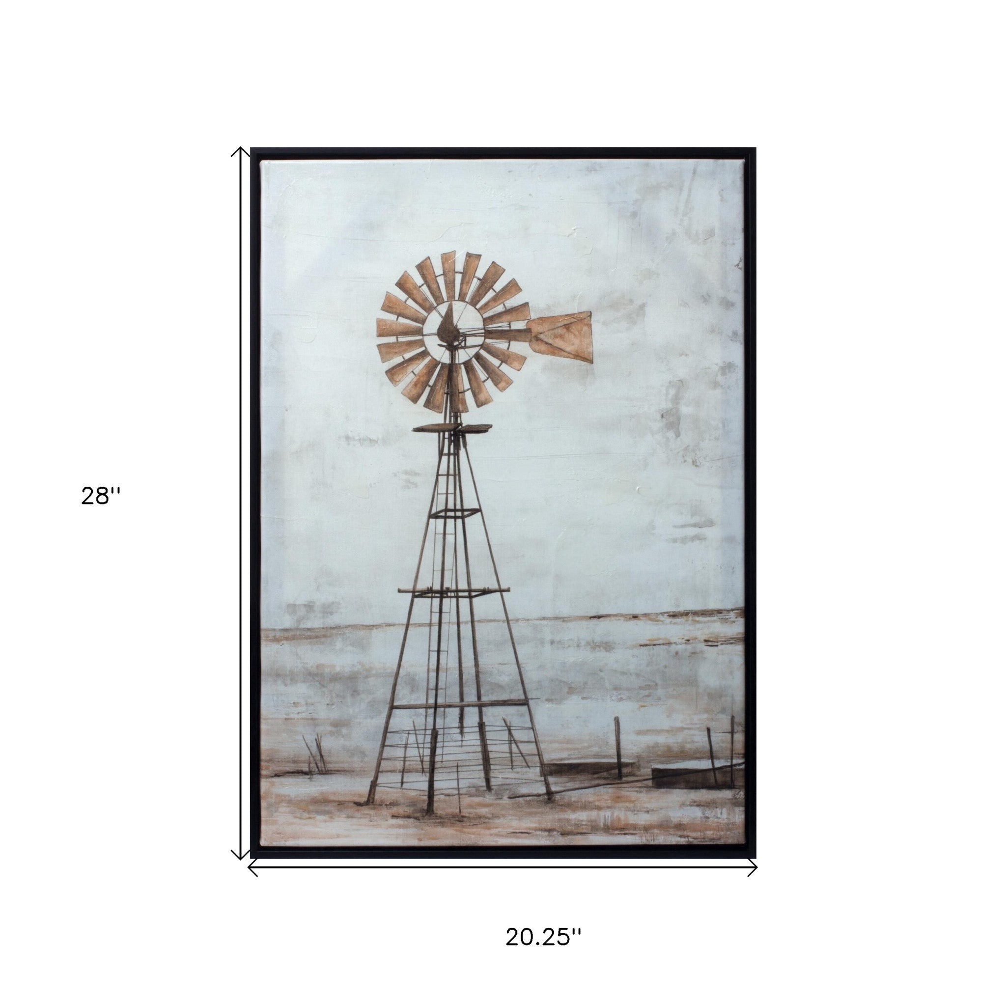Brown Fabric Windmill Wall Decor