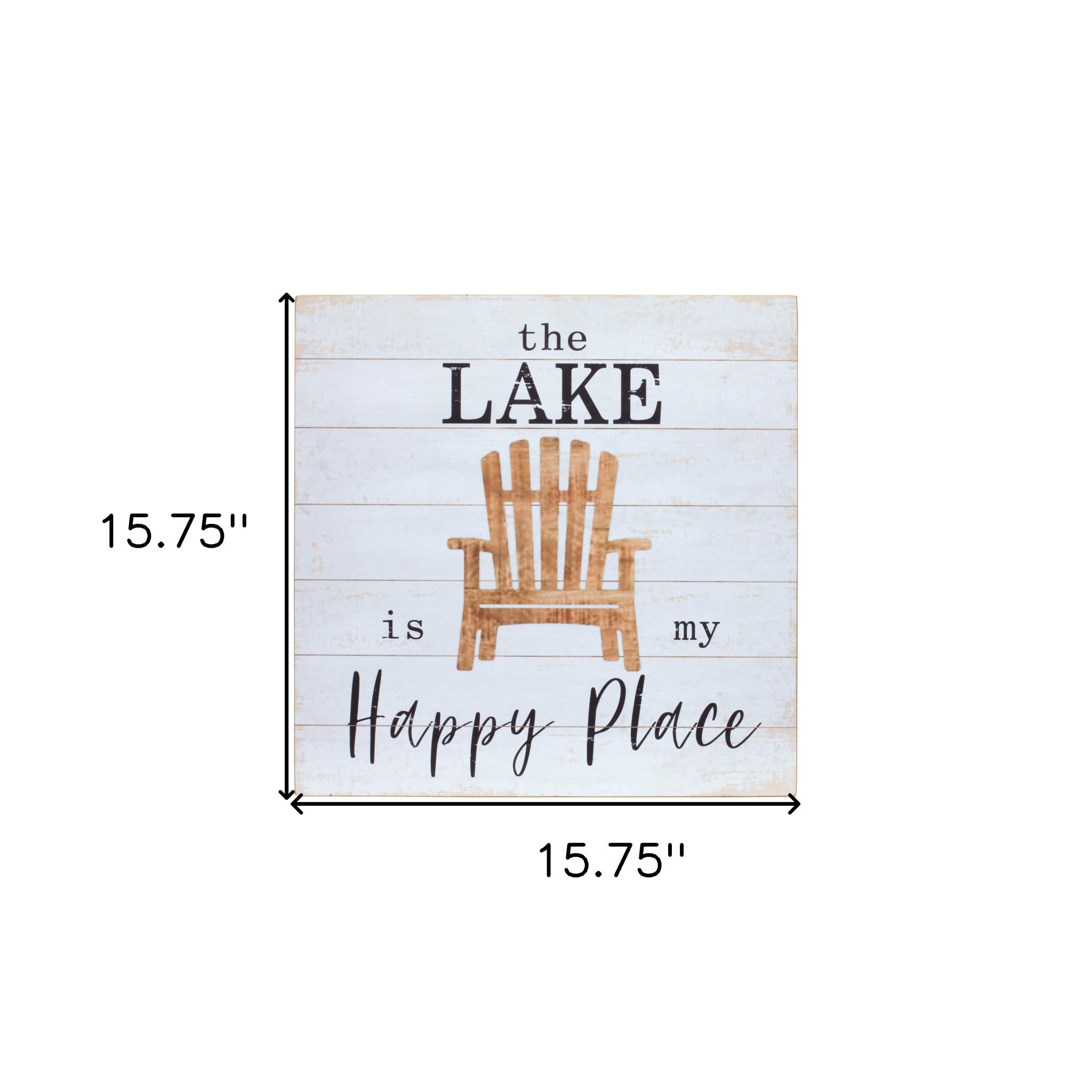 Set Of Two White Solid Wood Lake Wall Decor