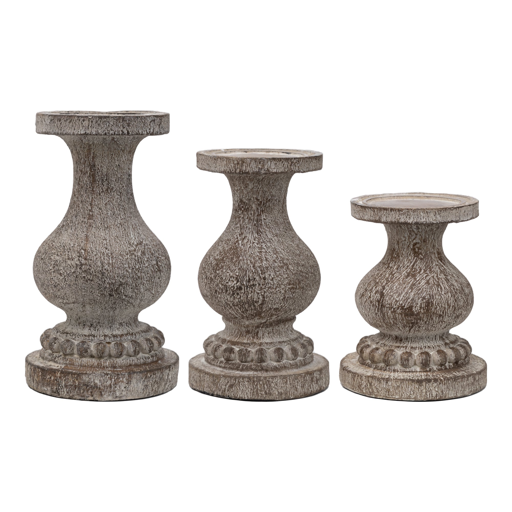 Set Of Three Brown Flameless Tabletop