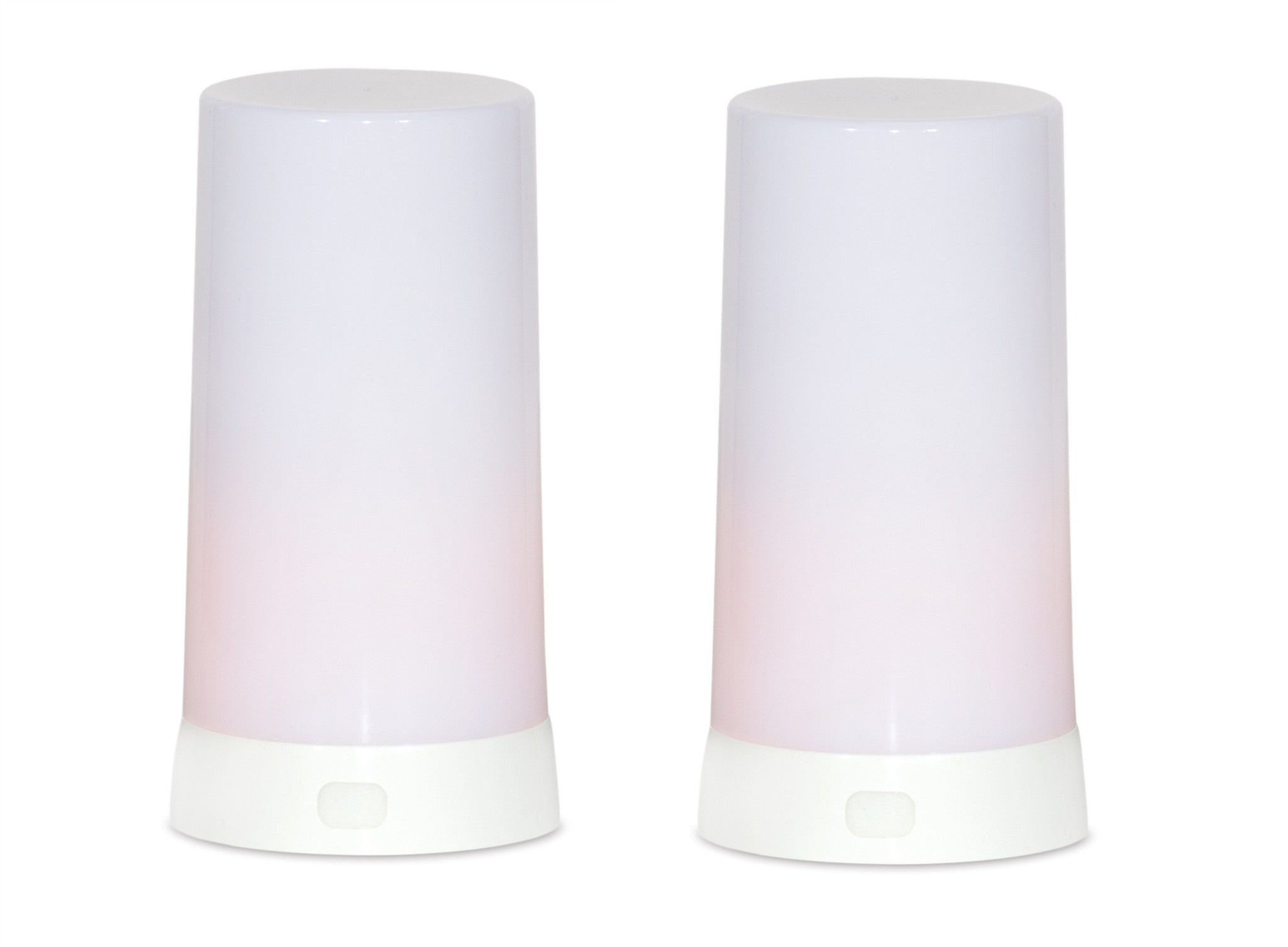 Set of Two White Flameless Pillar Candle