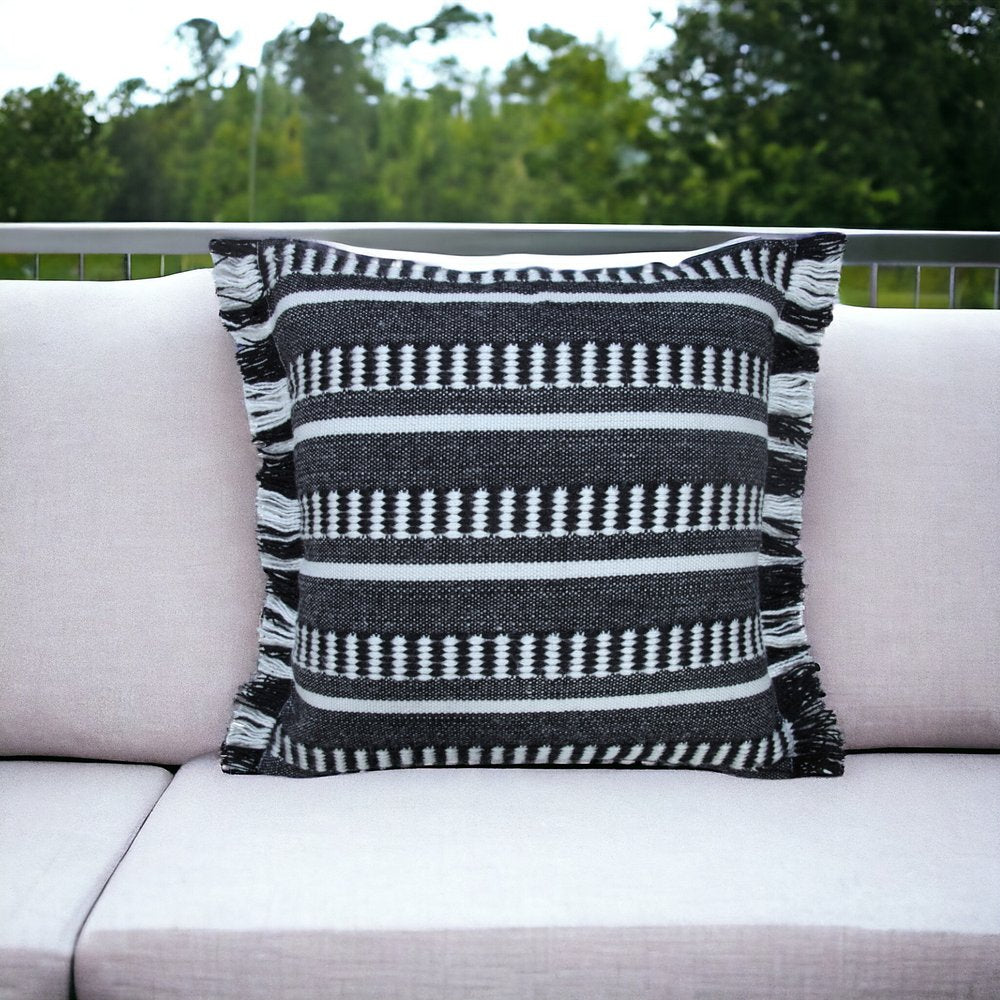 24" X 24" Tan Zippered Coastal Indoor Outdoor Throw Pillow