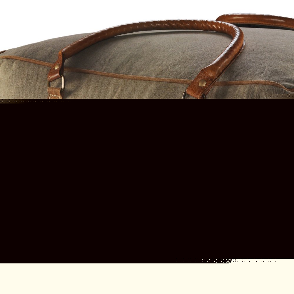 20" Gray Cotton Blend Ottoman