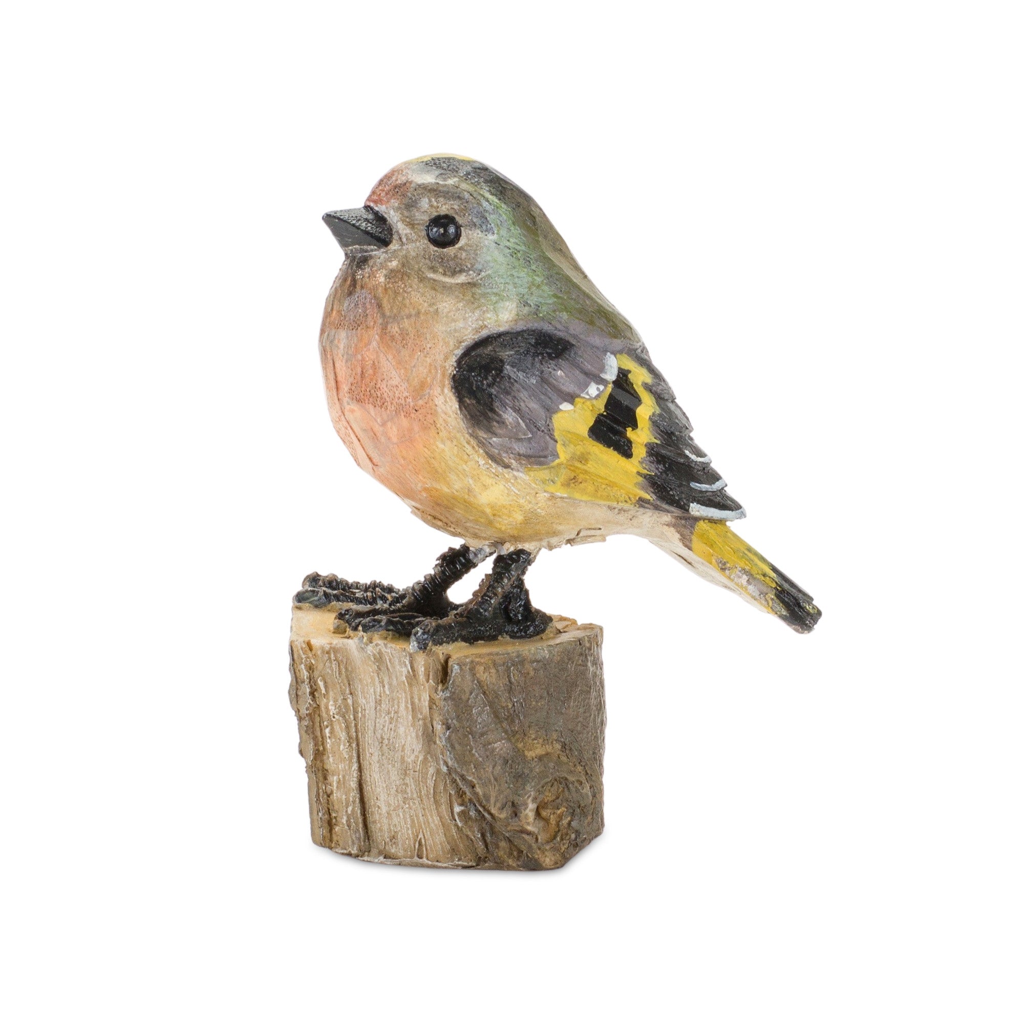 Set Of Six 4" Brown and Gold Polyresin Bird Bird Figurine