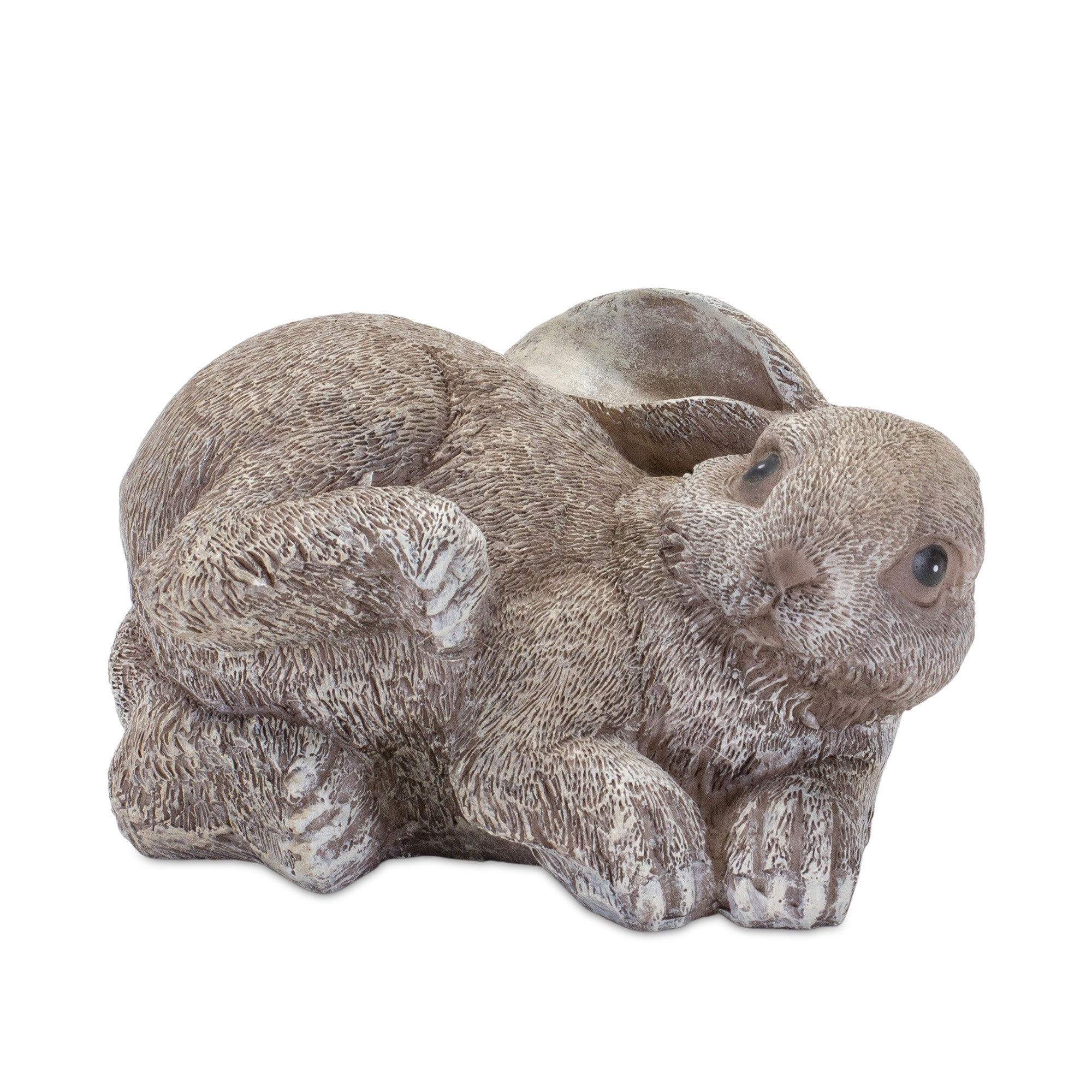 Set Of Four 4" Gray and Brown Polyresin Rabbit Figurine