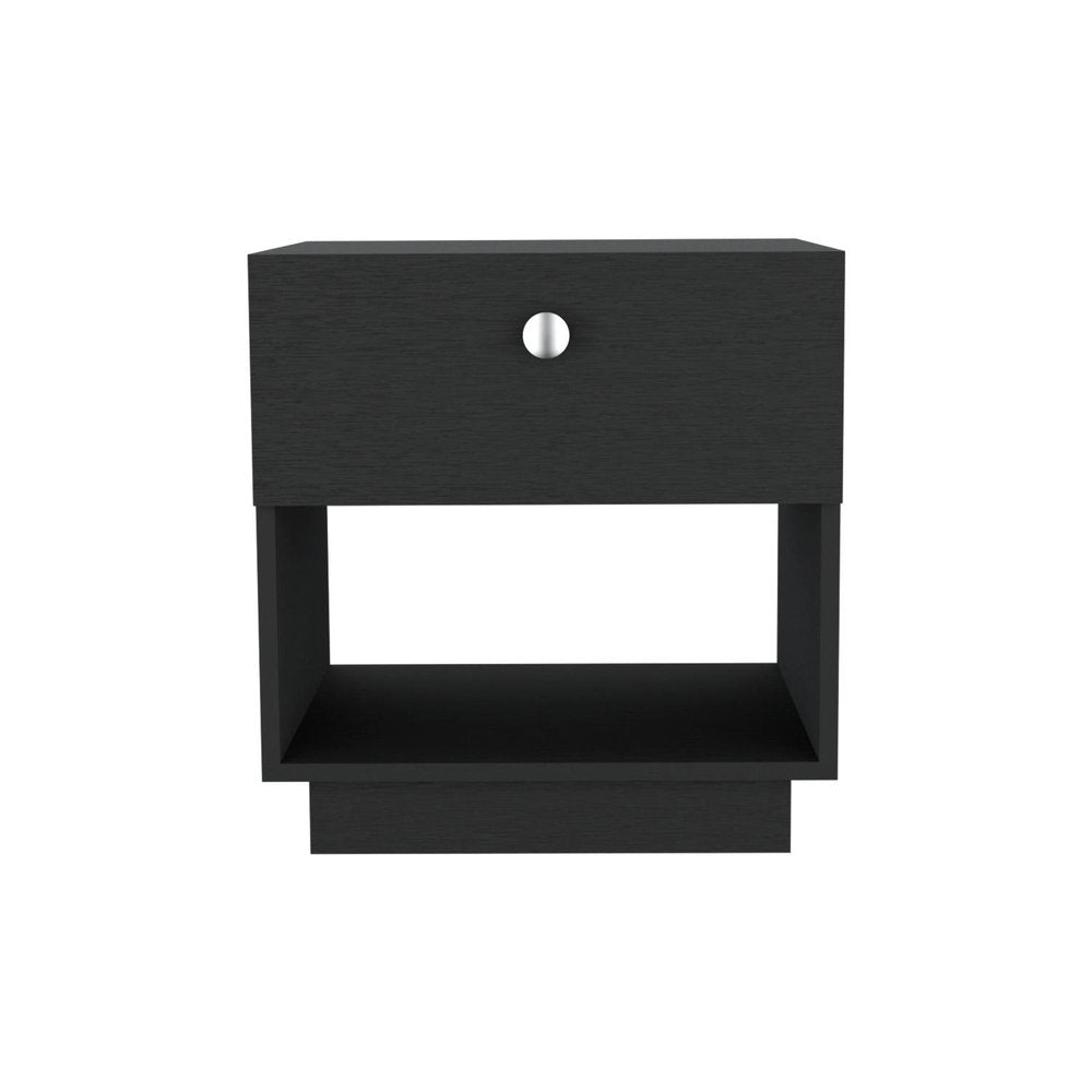 20" White Wood One Drawer Nightstand