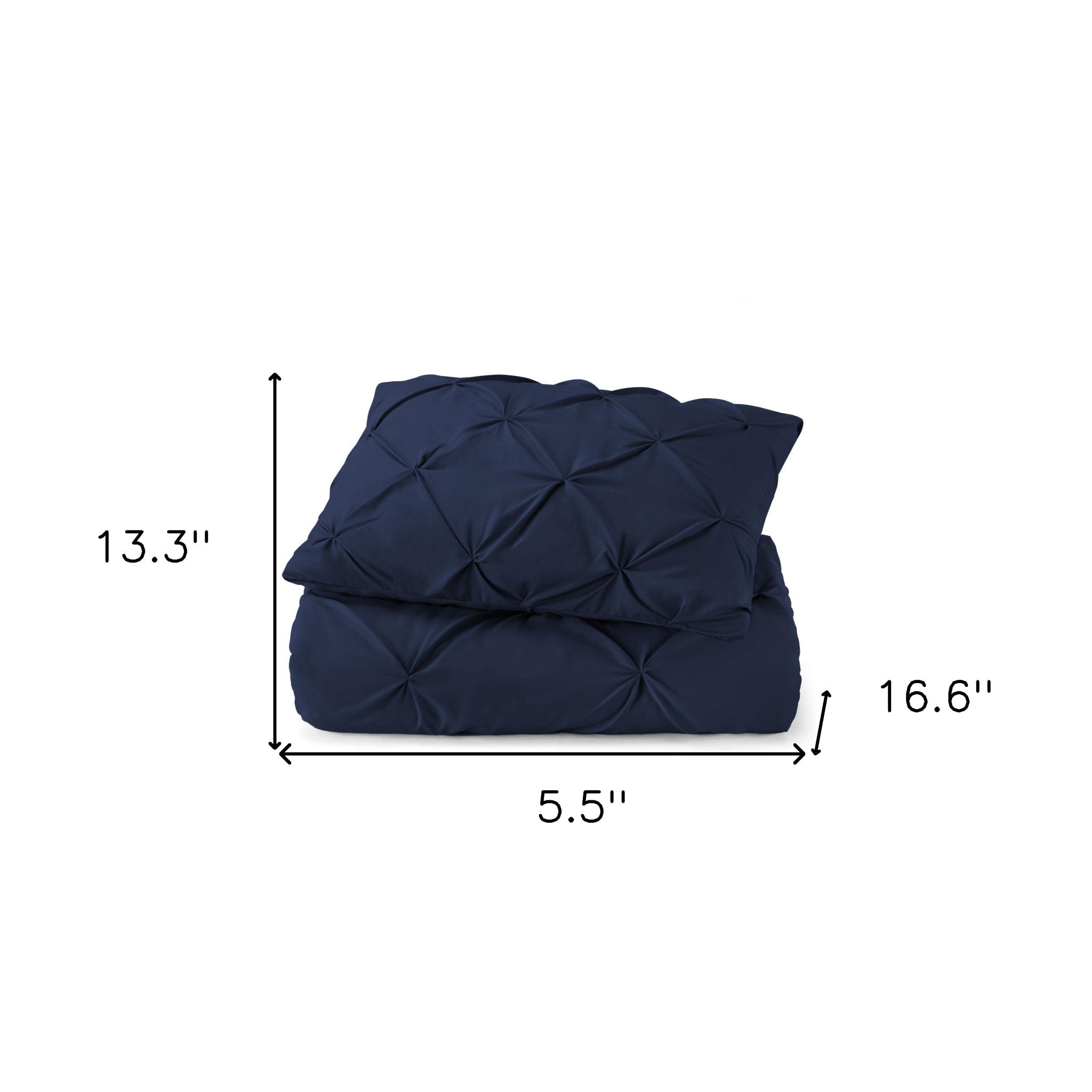 Navy Blue Queen Microfiber 110 Thread Count Washable Down Alternative Comforter